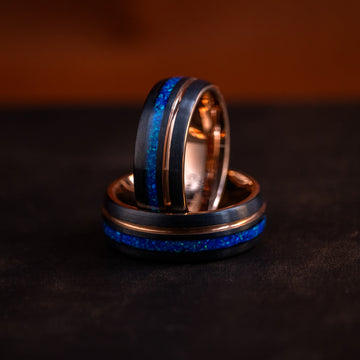 Wedding Band - Blue Opal Line