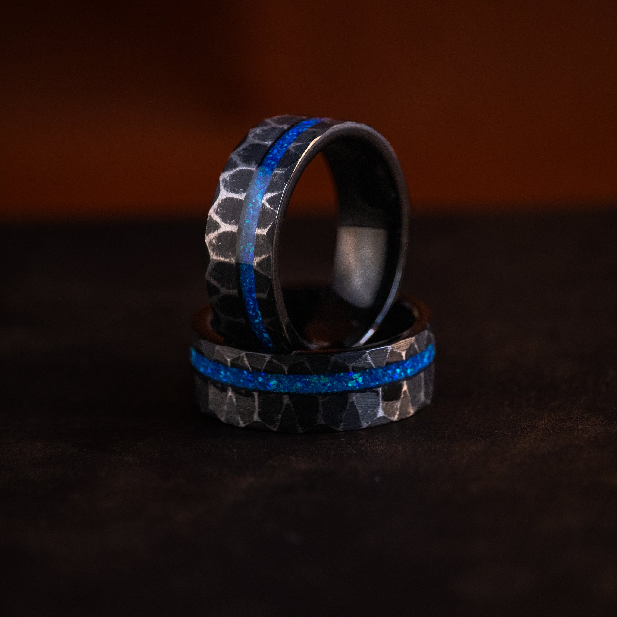 Wedding Band - Black Distressed