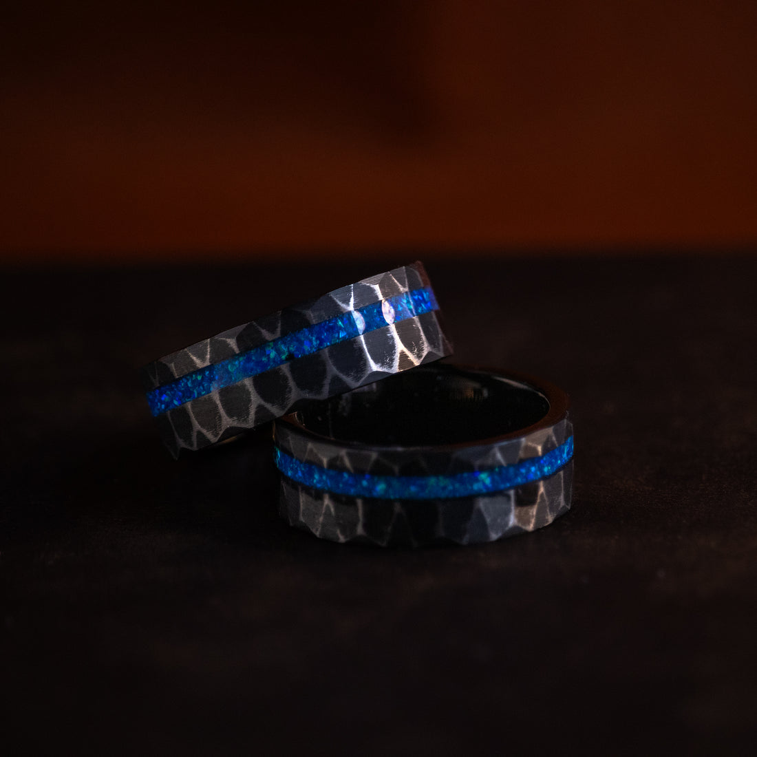 Wedding Band - Black Distressed