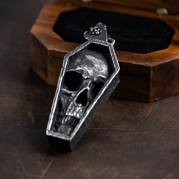Gothic Necklace - Death in Coffin